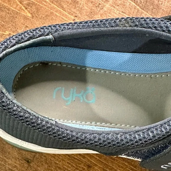 Ryka Charcoal Blue Echo Mary Jane Slip On Walking Sneakers with Strap Shoes - Picture 5 of 10